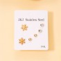 jewelry star tree heart shape plating ear studs