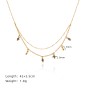 Jewelry Beaded Plating Double Layer Necklace