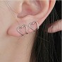Retro Letter Coated Metal Earrings