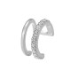 Trendy Diamond-Encrusted C-Shaped Metal Ear Cuffs