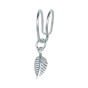 Jewelry Retro Leaf Metal Coated Earrings silver