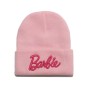 Barbie pink Embroidery Eaveless Wool Cap