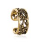 Retro Geo flower Metal Faux Gems Earrings