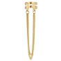 chain Geometric Alloy Clip Earrings