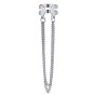 Silver Geometric Alloy Clip Earrings