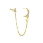 Geometric Alloy Clip Earrings moon
