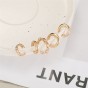 Geometric Alloy Clip Earrings