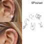Geometric Alloy Clip Earrings s
