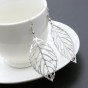 Fashion Leaf Plating Alloy Drop Earrings