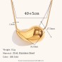 1 Pair Simple Style Water Droplets Plating 304 Stainless Steel 18K Gold Plated Stainless Steel gold