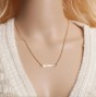 simple style gold plated pendant necklace