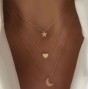 vintage style heart alloy necklace