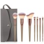 Simple champagne color makeup brush set beauty tools 10pcs